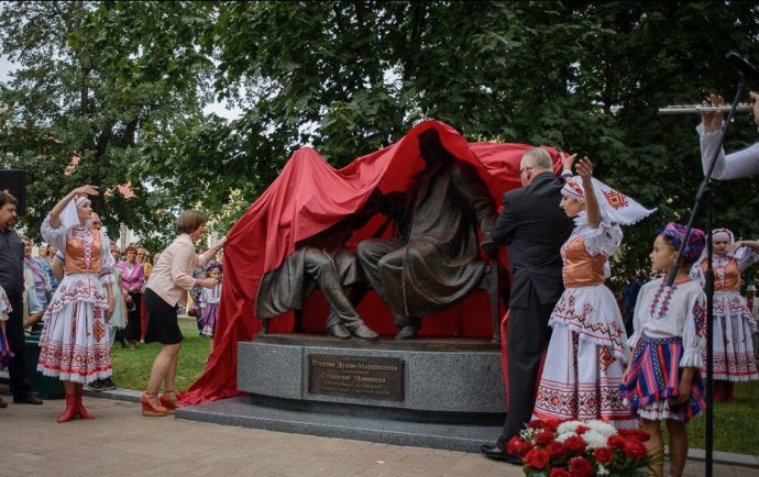 Открытие памятника Монюшко и Дунину-Марцинкевичу в Минске.