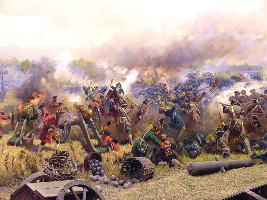 Фрагменты диорамы Полтавской битвы