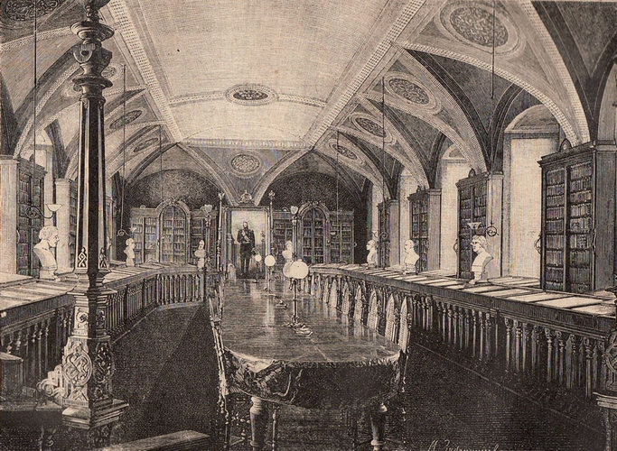 Читальный зал Виленской публичной библиотеки, в которой многие годы работал Александр Иванович Миловидов