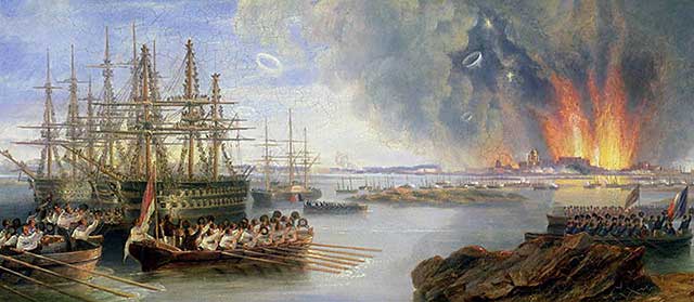 Джон Уилсон Кармайкл «Бомбардировка Севастополя», (1855)
