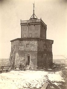 Башня Гедимина, в которой был осажден русский отряд под командованием князя Мышецкого (фото 1912 год)