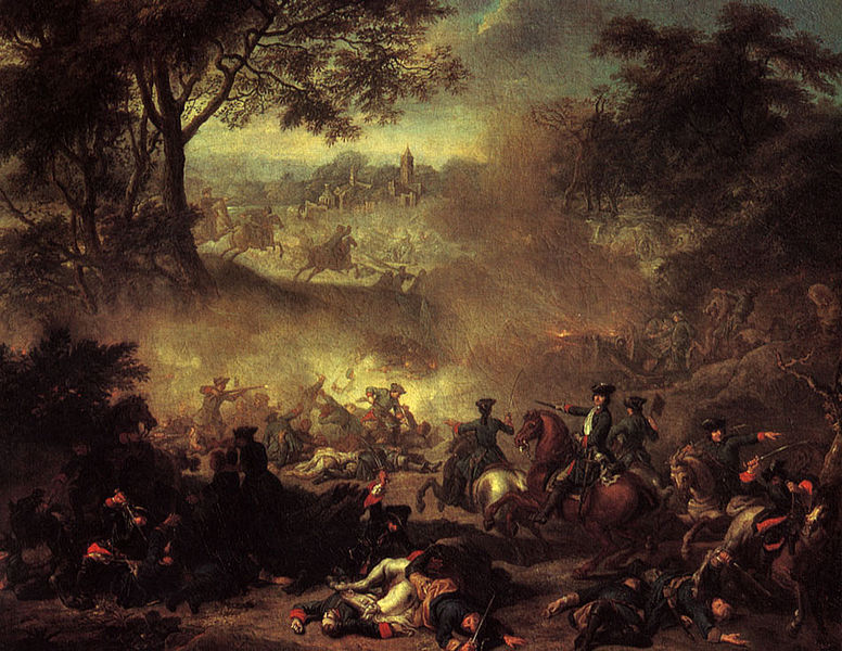 «Сражение при Лесной»Жан-Марк Наттье, 1717