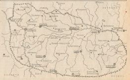 .  Карта етнічної території західних полешуков (приблизна, автор Н. Шеляговіч, який використовував на карті західнополіських мову в ім нормированном вигляді).  Збудінне, 1994