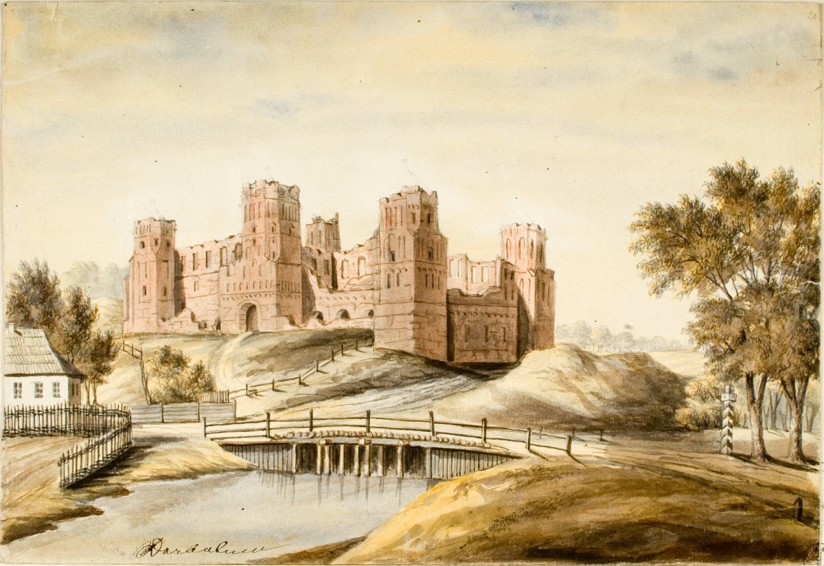 Мирский замок. Рисунок Наполеона Орды, 1876 г.
