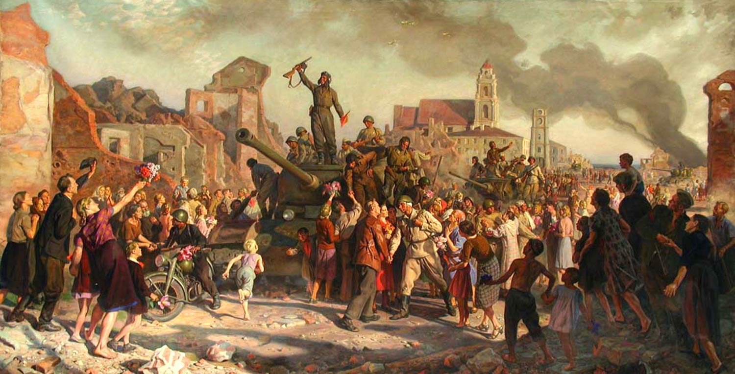 «Минск. 3-го июля 1944 г.»  В.В. Волков(1946—1953)