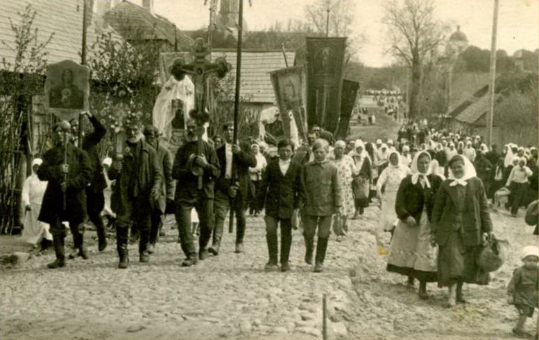 Крестный ход в Жировичах. 1920-е годы.