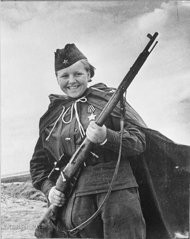 Русская девушка снайпер