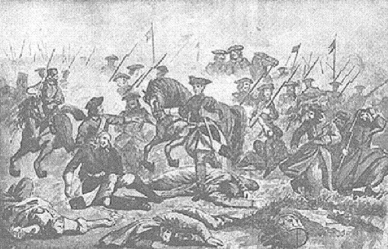 Карл XII в сражении у Раевки