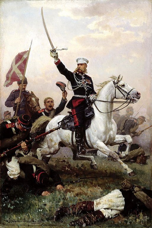 «Генерал М. Д. Скобелев на коне». Н. Д. Дмитриев-Оренбургский, (1883).