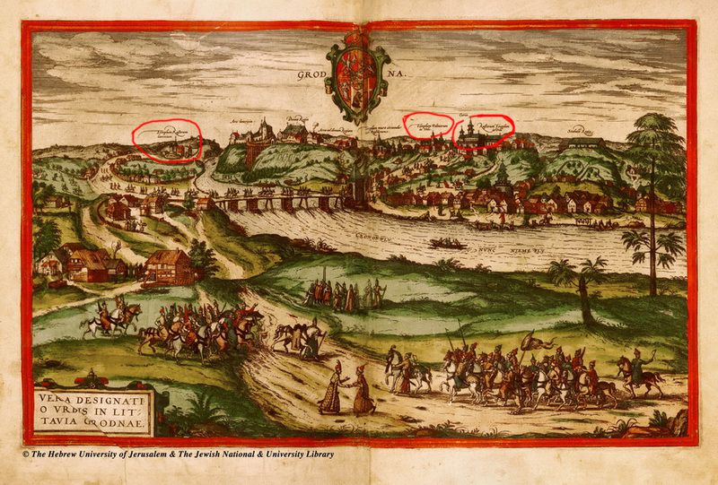 Илл. 3. Гравюра GRODNА. Атлас Брауна, Гогенберга. 1575