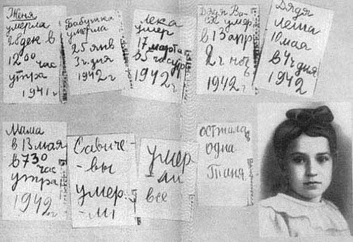 Хроника смерти одной из коммунальных квартир Ленинграда, которую вела тоже умершая от голода девочка....