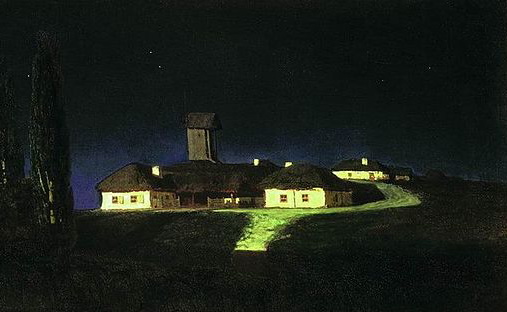 Украинская ночь.(фрагмент).Архип Куинджи 1876