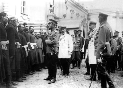 Николай II встречается с членами Союза русского народа.(1907)