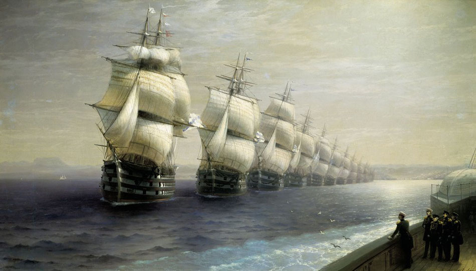 Смотр Черноморского флота в 1849г. И.К. Айвазовский