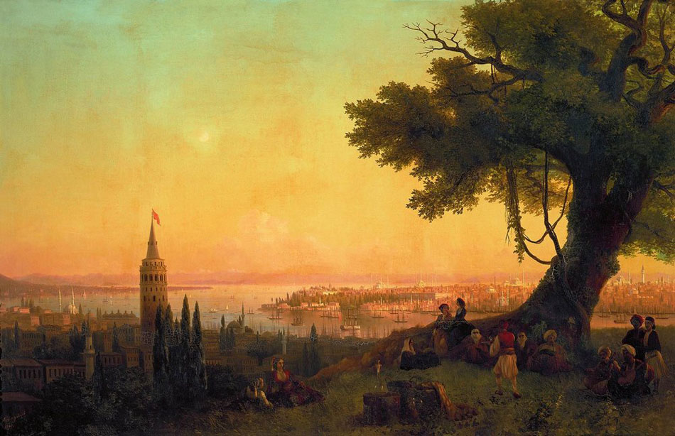 Вид Константинополя при вечернем освещении. 1846. И.К. Айвазовский