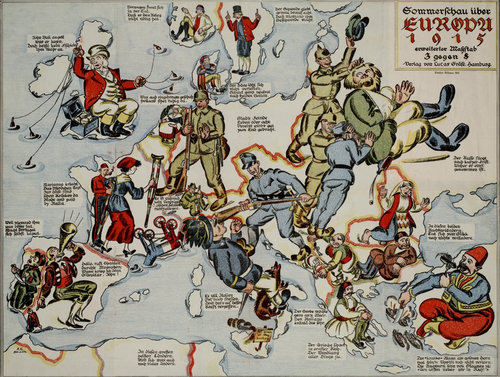 Сатирическая стратегическая карта 1915 года