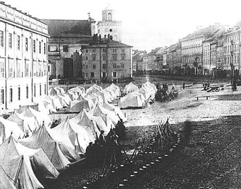 Русская армия в Варшаве во время военного положения. 1861