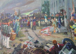 Принятие капитуляции саксонского корпуса Ренье командующим 3-й западной армией на южном фланге генералом А.П. Тормасовым в Кобрине. 15 июля 1812 года – первая победа в Отечественной войне.