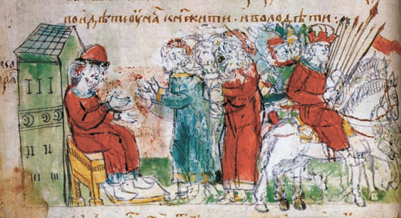 Призвание варягов на миниатюре Радзивиловской летописи