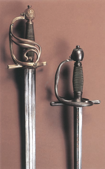 Холодное оружие шведской армии (шпага кавалерийская и драгунский палаш) 1-я четверть XVIII века
