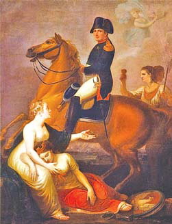 Аллегорическая картина польского художника Ю. Пешки «Наполеон и Польша»