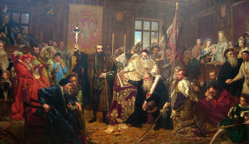 «Люблинская уния».  Ян Матейко. Картина написана в 1869 году, то есть к 300-летию заключения Унии.