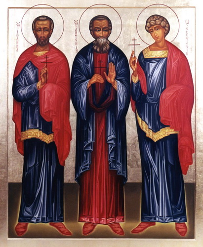 икона Виленских мучеников Антония, Иоанна и Евстафия