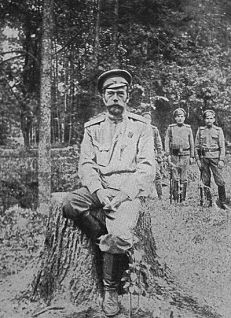 Николай Романов, в ссылке после подписания им манифеста об отречении в марте 1917 года.